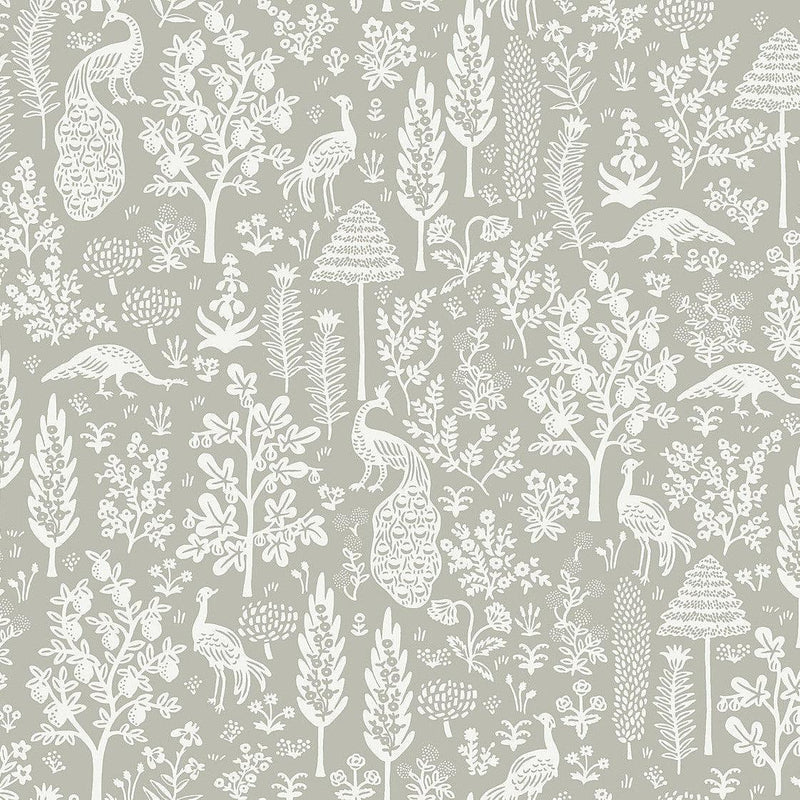 Wallpaper Menagerie Toile Wallpaper Sample // Black 8 x 10 