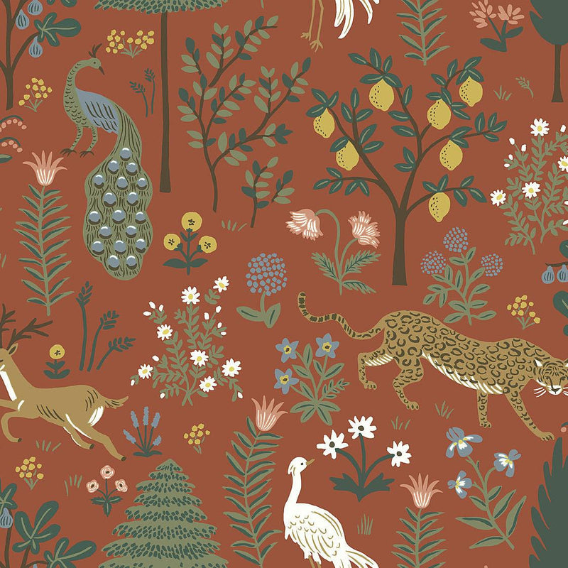 Wallpaper Menagerie Wallpaper Sample // Brown 8 x 10 