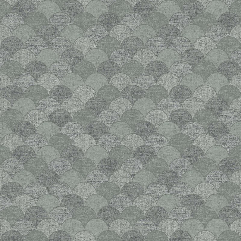 Wallpaper Mermaid Scales Wallpaper Sample // Grey & Silver 8 x 10 