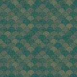 Wallpaper Mermaid Scales Wallpaper // Teal & Gold 