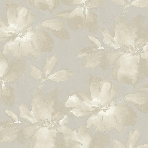 Wallpaper Midnight Blooms Wallpaper // Grey 