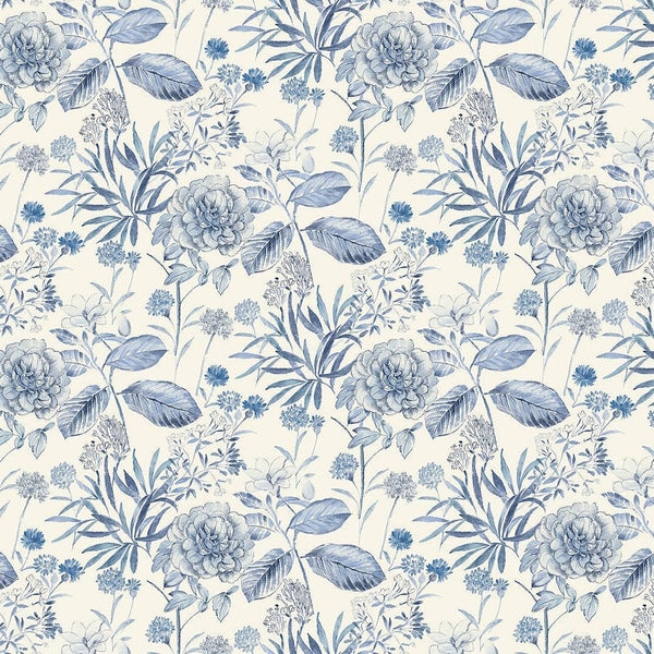 Wallpaper Midsummer Floral Wallpaper // Blue 