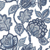 Wallpaper Midsummer Jacobean Wallpaper // White & Blue 