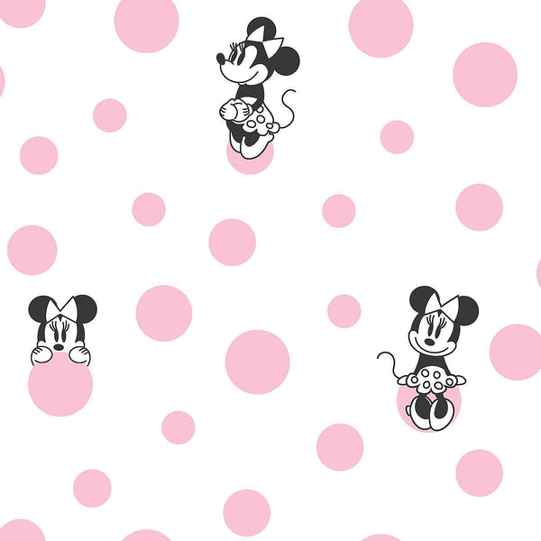 Wallpaper Minnie Dots Wallpaper // Pink 