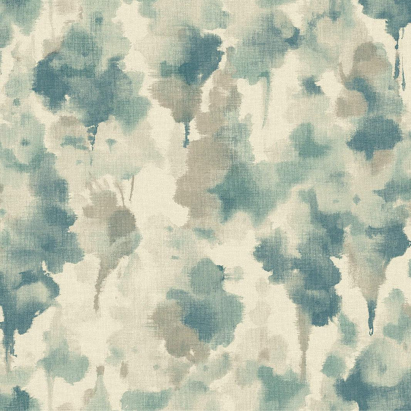 Wallpaper Mirage Wallpaper Sample // Off White & Dark Blue 8 x 10 
