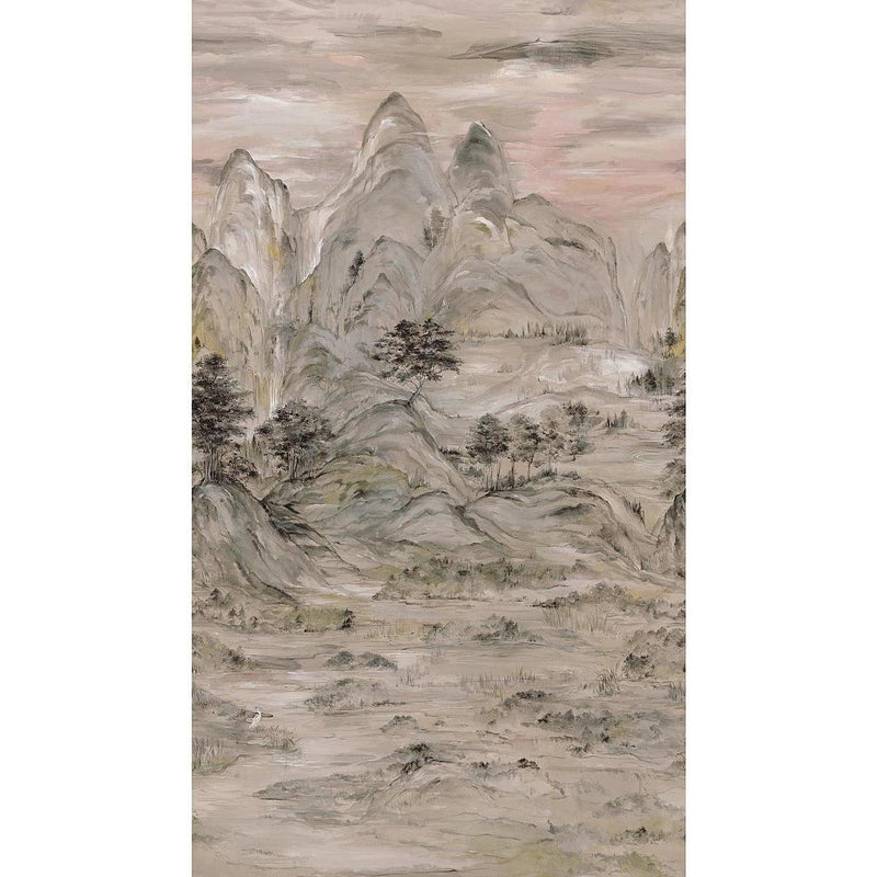 Wallpaper Misty Mountain Wall Mural // Taupe 