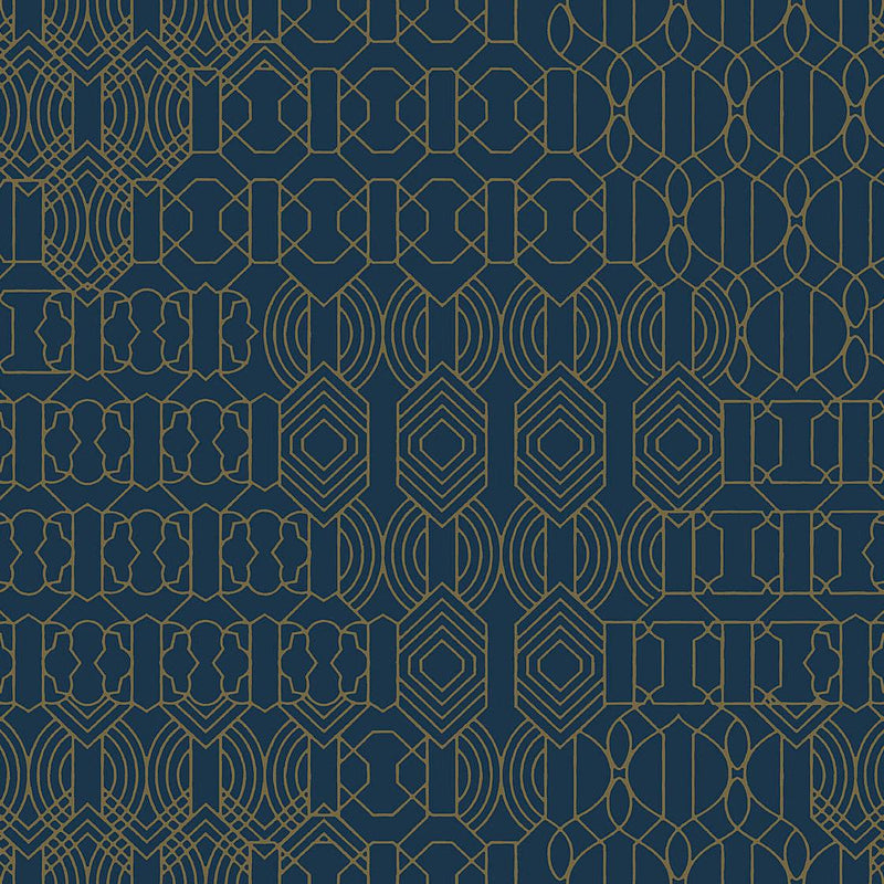 Wallpaper Modern Chandelier Wallpaper Sample // Blue 8 x 10 
