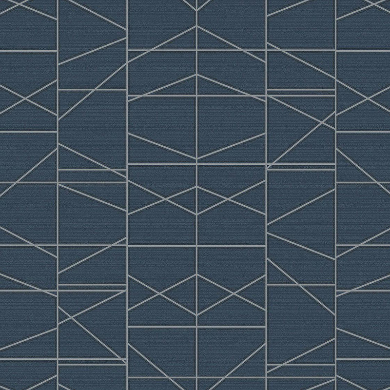 Wallpaper Modern Perspective Wallpaper Sample // Silver 8 x 10 
