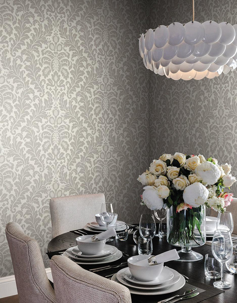 Wallpaper Modern Romance Wallpaper // Grey 