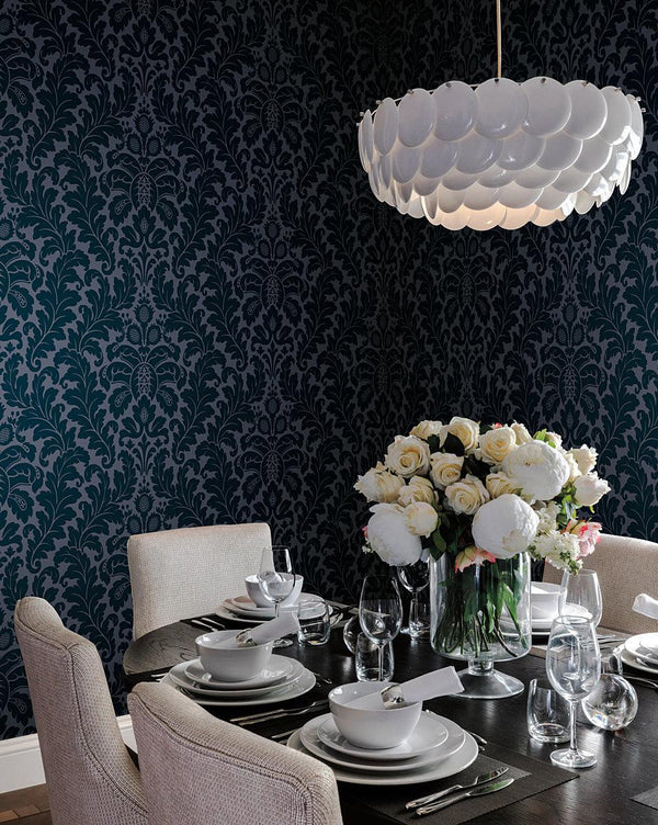 Wallpaper Modern Romance Wallpaper // Navy 