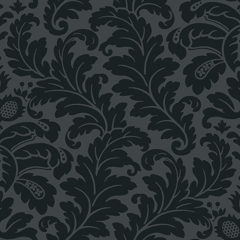 Wallpaper Modern Romance Wallpaper Sample // Black 8 x 10 