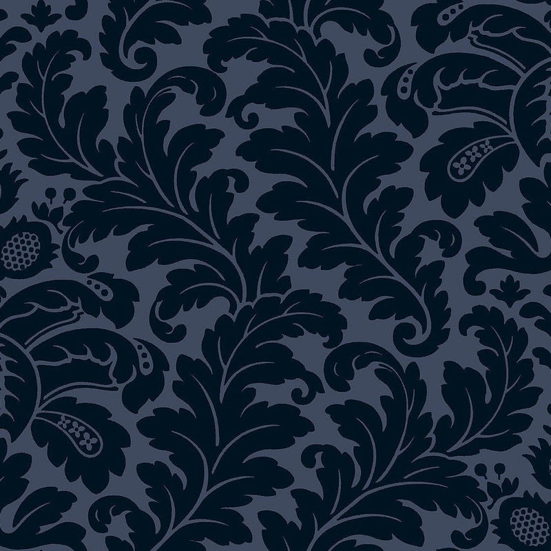 Wallpaper Modern Romance Wallpaper Sample // Navy 8 x 10 