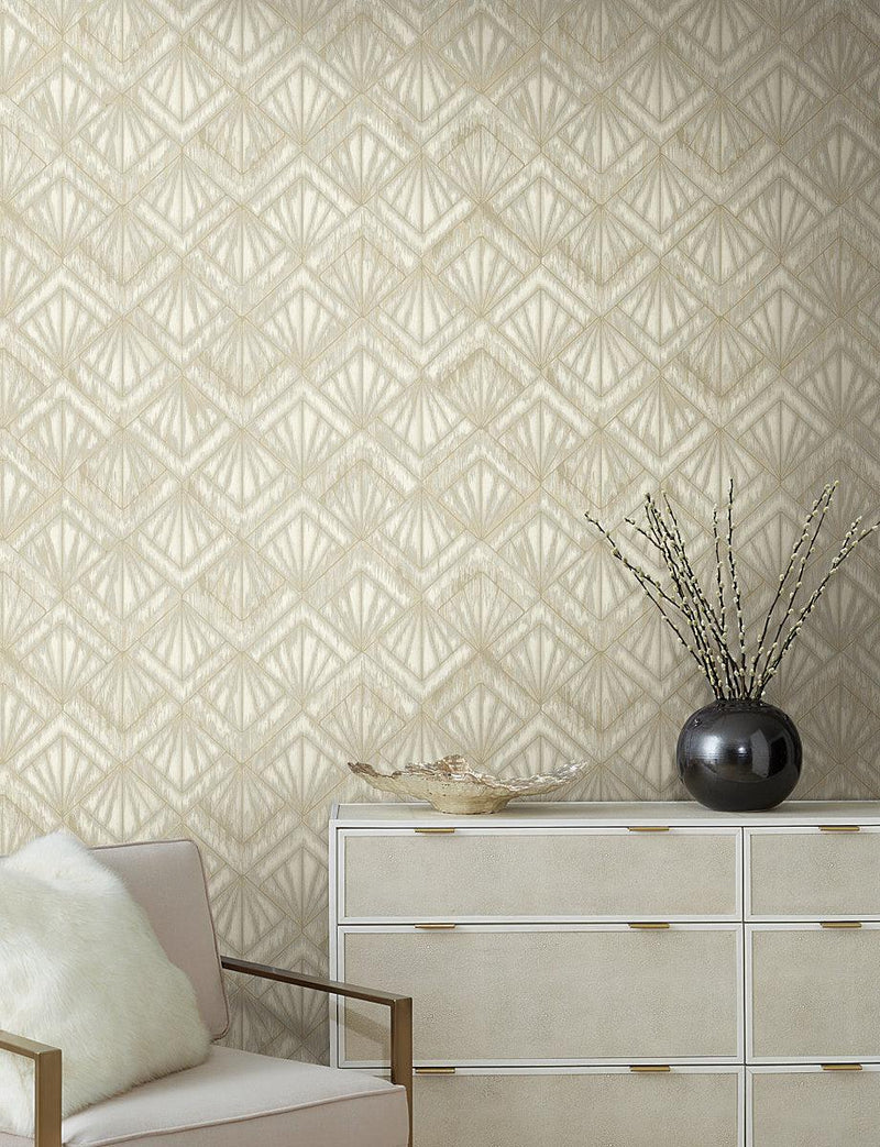 Wallpaper Modern Shell Wallpaper // Beige 