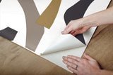 Wallpaper Modernist Peel & Stick Wallpaper // Black & Gold 