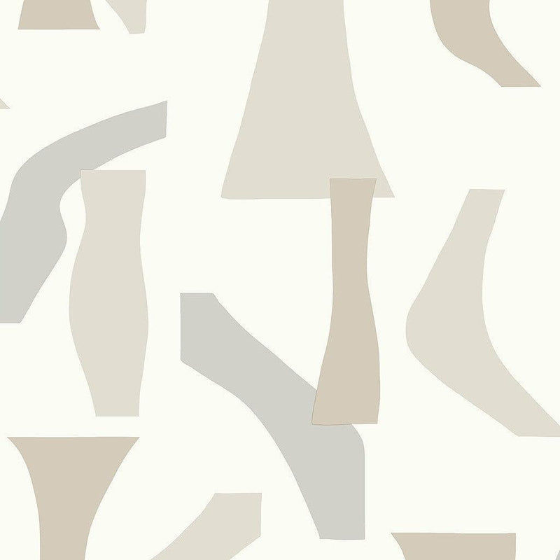 Wallpaper Modernist Peel & Stick Wallpaper Sample // Neutral 8 x 10 