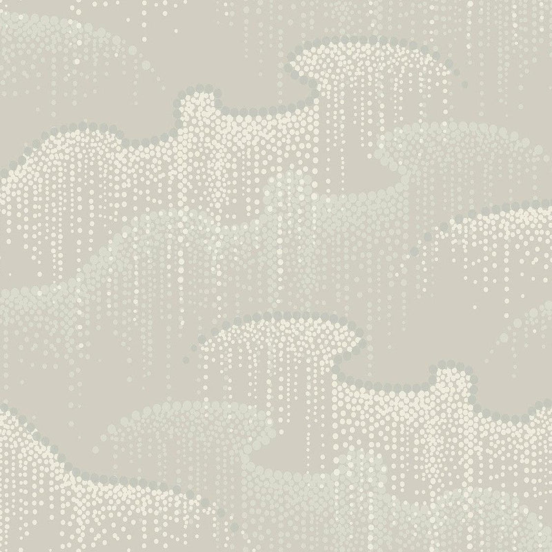 Wallpaper Moonglight Pearls Wallpaper Sample // Light Taupe 8 x 10 