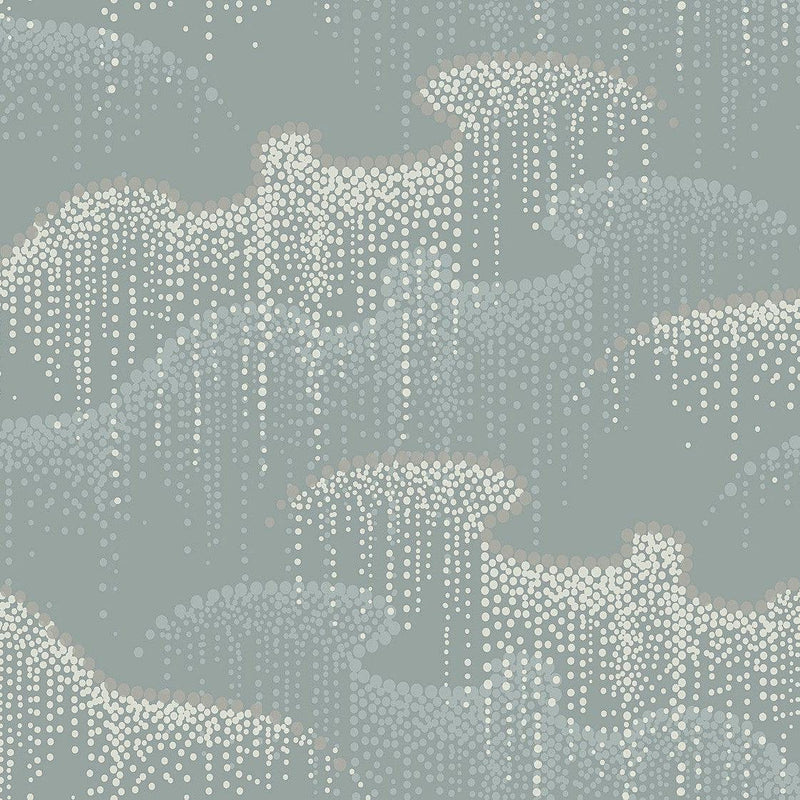 Wallpaper Moonlight Pearls Wallpaper Sample // Grey 8 x 10 