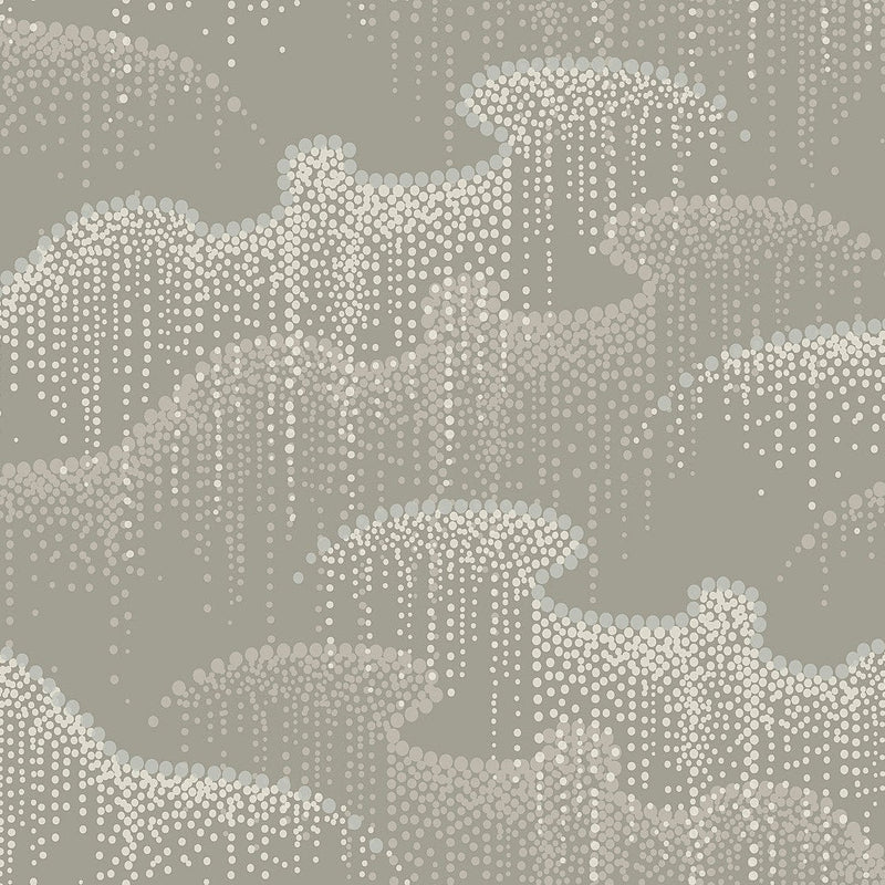 Wallpaper Moonlight Pearls Wallpaper Sample // Taupe 8 x 10 