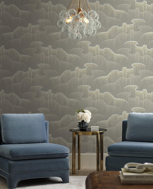 Wallpaper Moonlight Pearls Wallpaper // Taupe 