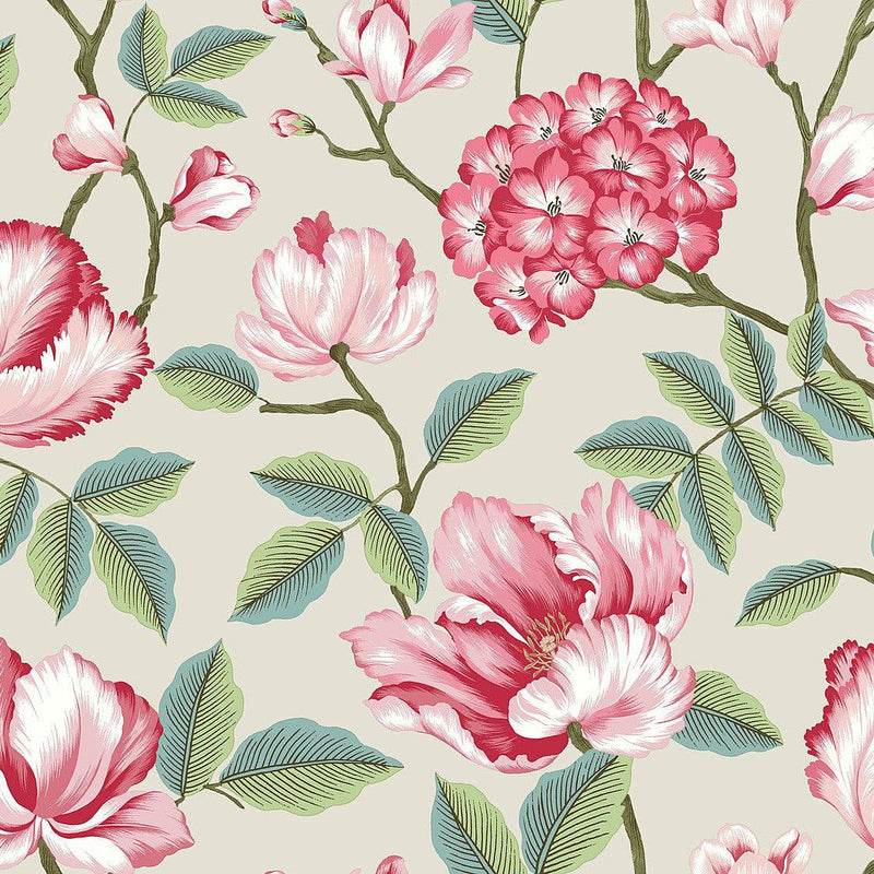 Wallpaper Morning Garden Wallpaper Sample // Beige 8 x 10 