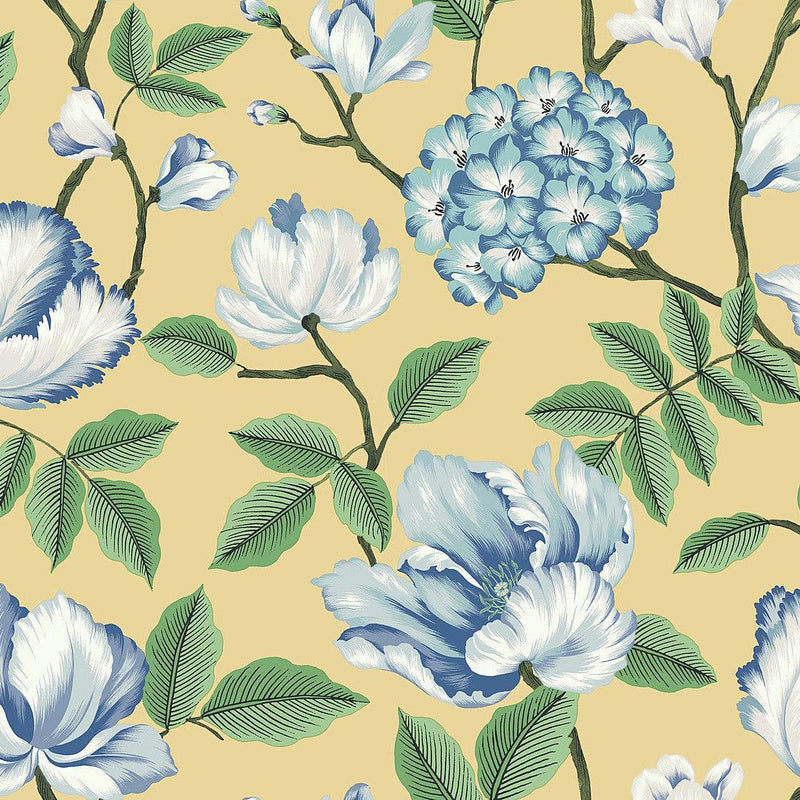 Wallpaper Morning Garden Wallpaper Sample // Yellow 8 x 10 