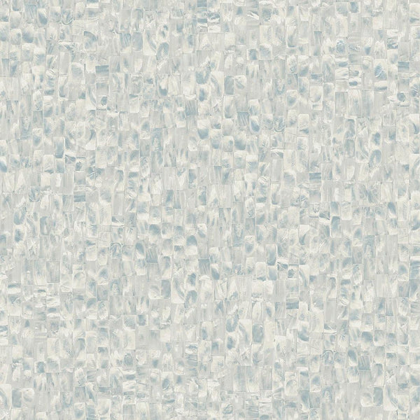 Wallpaper Mother Of Pearl Peel & Stick Wallpaper // Grey & Blue 