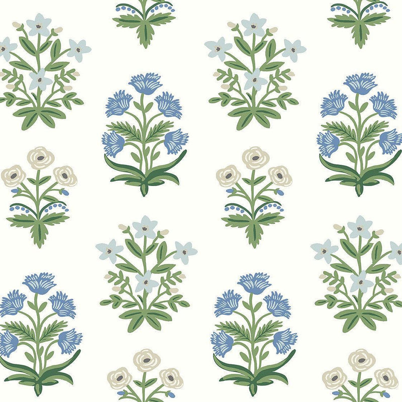 Wallpaper Mughal Rose Wallpaper Sample // White & Purple 8 x 10 