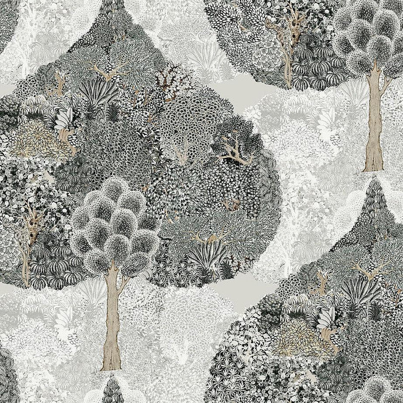 Wallpaper Mystic Forest Wallpaper Sample // Black 8 x 10 