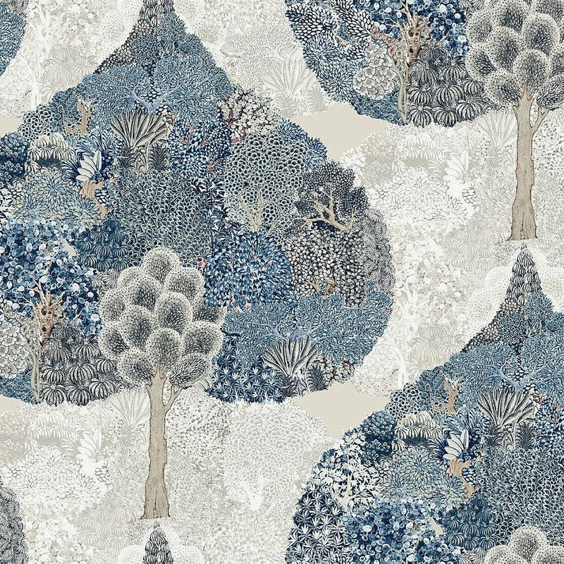 Wallpaper Mystic Forest Wallpaper Sample // Blue 8 x 10 