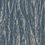 Wallpaper Native Leaves Wallpaper // Navy 