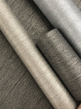 Wallpaper Natural Texture Wallpaper // Silver & Brown Metallic 