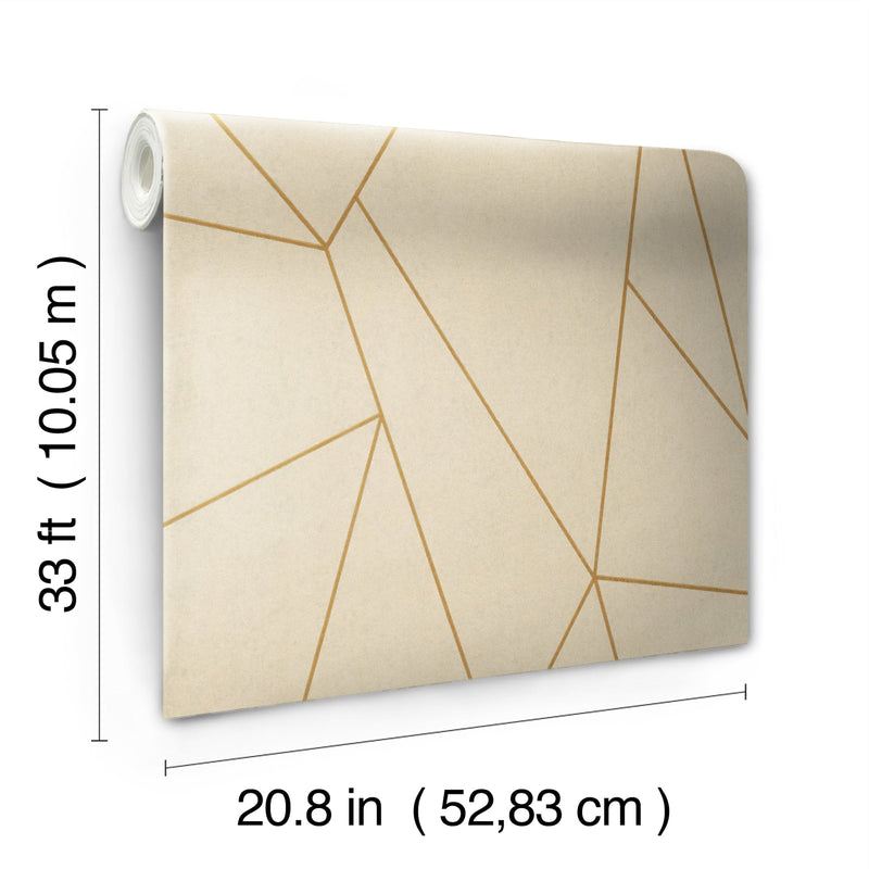 Wallpaper Nazca Wallpaper // Almond & Gold 