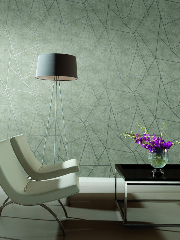 Wallpaper Nazca Wallpaper // Light Grey & Silver 