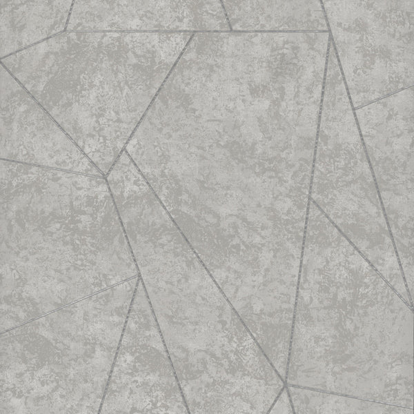 Wallpaper Nazca Wallpaper // Light Grey & Silver 