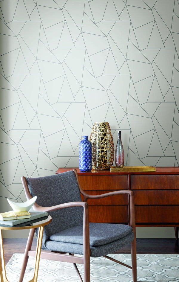 Wallpaper Nazca Wallpaper // White & Silver 