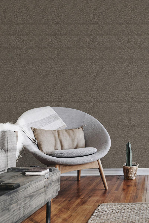 Wallpaper Norse Tribal Wallpaper // Brown 