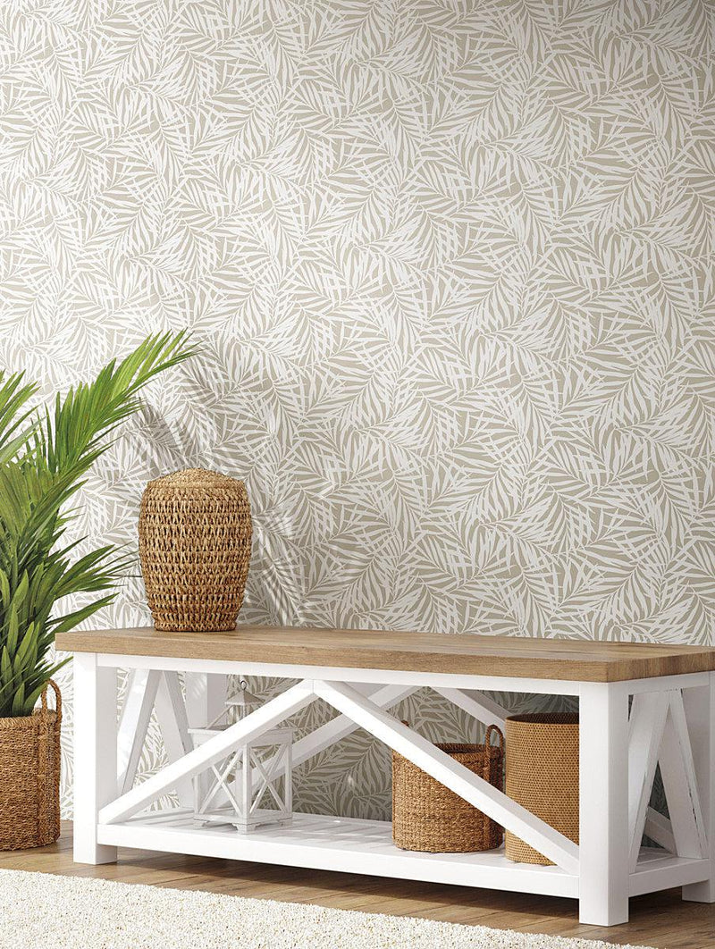 Wallpaper Oahu Fronds Peel & Stick Wallpaper // Off White 
