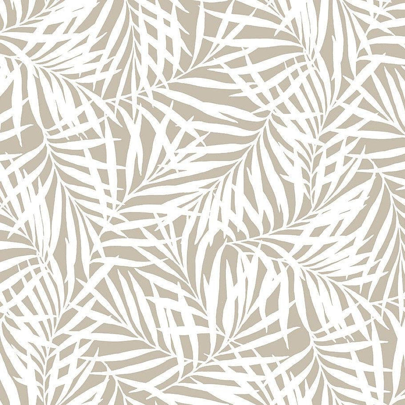 Wallpaper Oahu Fronds Peel & Stick Wallpaper Sample // Off White 8 x 10 