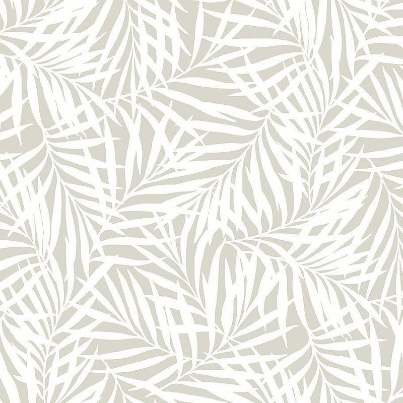Wallpaper Oahu Fronds Wallpaper Sample // Cream & Off White 8 x 10 