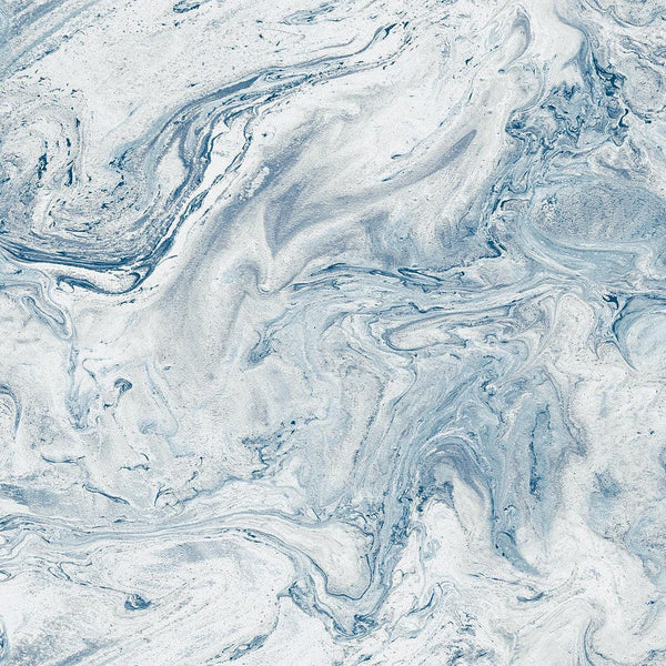 Wallpaper Oil & Marble Peel & Stick Wallpaper // Blue 