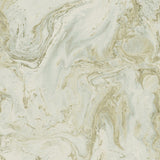 Wallpaper Oil & Marble Wallpaper // Green & Gold Metallic 