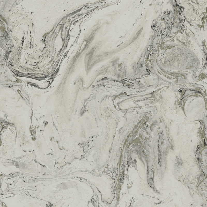 Wallpaper Oil & Marble Wallpaper Sample // Grey Metallic 8 x 10 