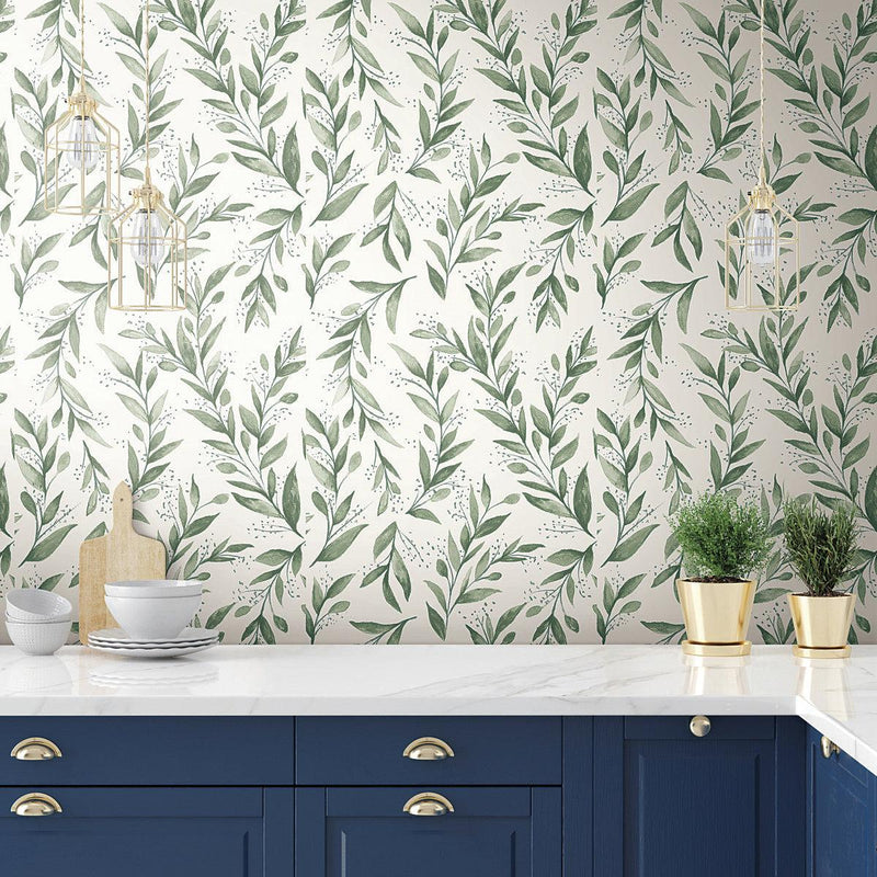 Wallpaper Olive Branch Wallpaper // Olive Grove 