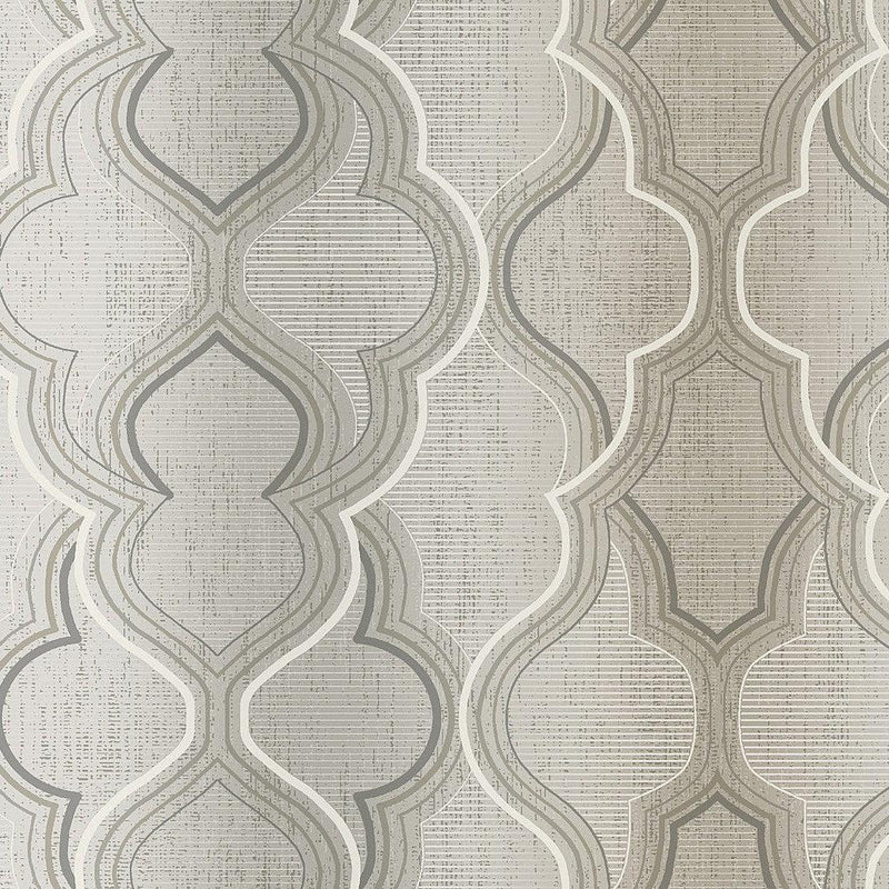 Wallpaper Ombre Damask Wallpaper Sample // Neutral 8 x 10 