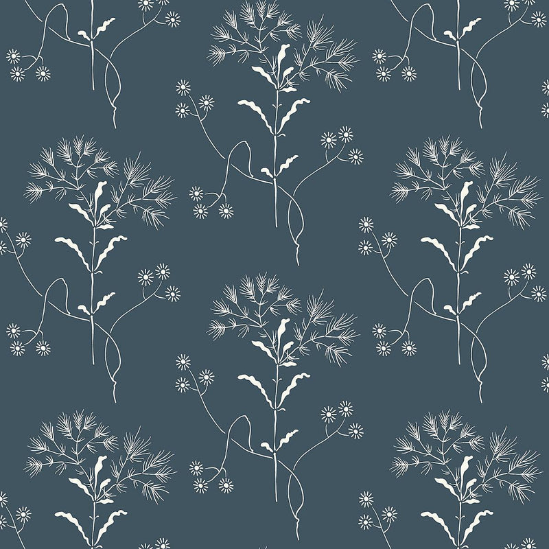Wallpaper On Navy Wallpaper Sample // White & Navy 8 x 10 