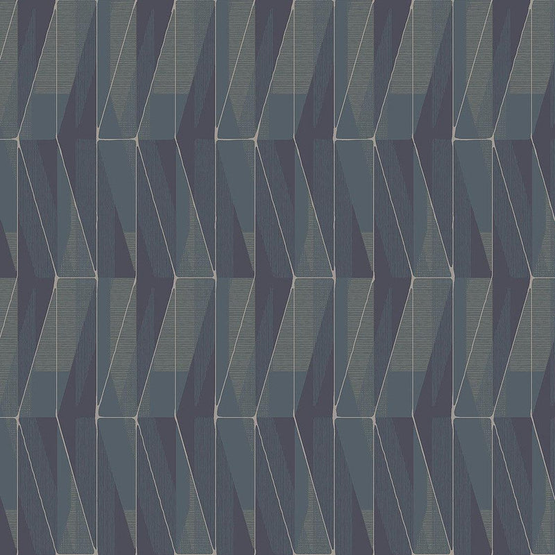 Wallpaper On an Angle Wallpaper Sample // Blue 8 x 10 