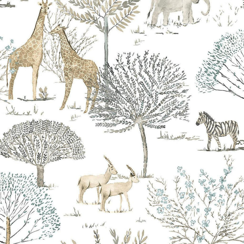 Wallpaper On the Savanna Peel & Stick Wallpaper Sample // Neutral 8 x 10 