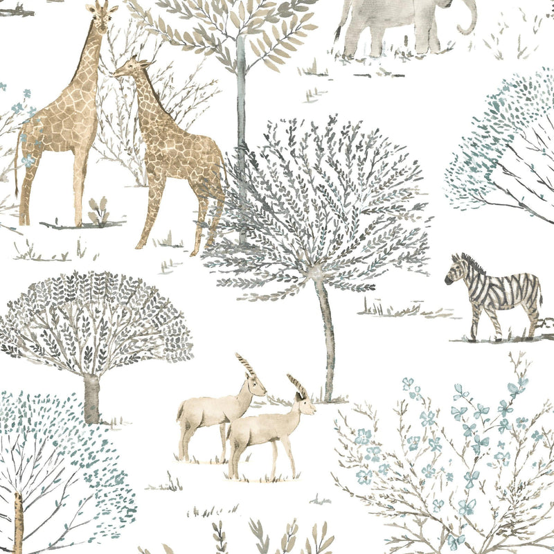 Wallpaper On the Savanna Wallpaper Sample // Neutral 8 x 10 