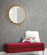 Wallpaper Opalescent Stria Wallpaper // Lavender Metallic 
