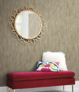 Wallpaper Opalescent Stria Wallpaper // Mink Metallic 